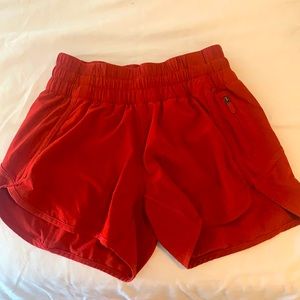 Red Size 4 Lululemon shorts